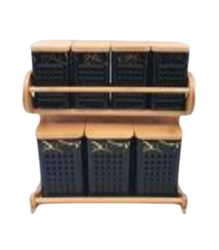 8pcs Jar Set Black